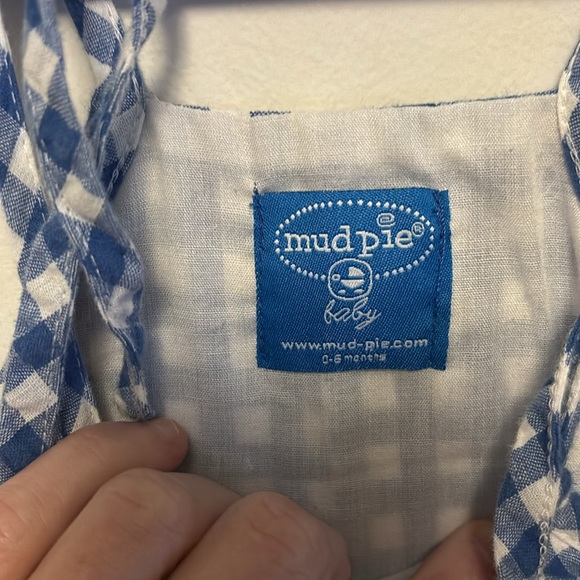 Mud Pie 0-6m  Baby Girl Lobster Outfit one piece romper 4th July Summer - Picture 6 of 6